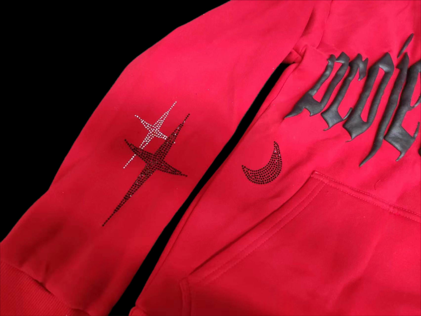 Cherry Red Full-Zip Hoodie