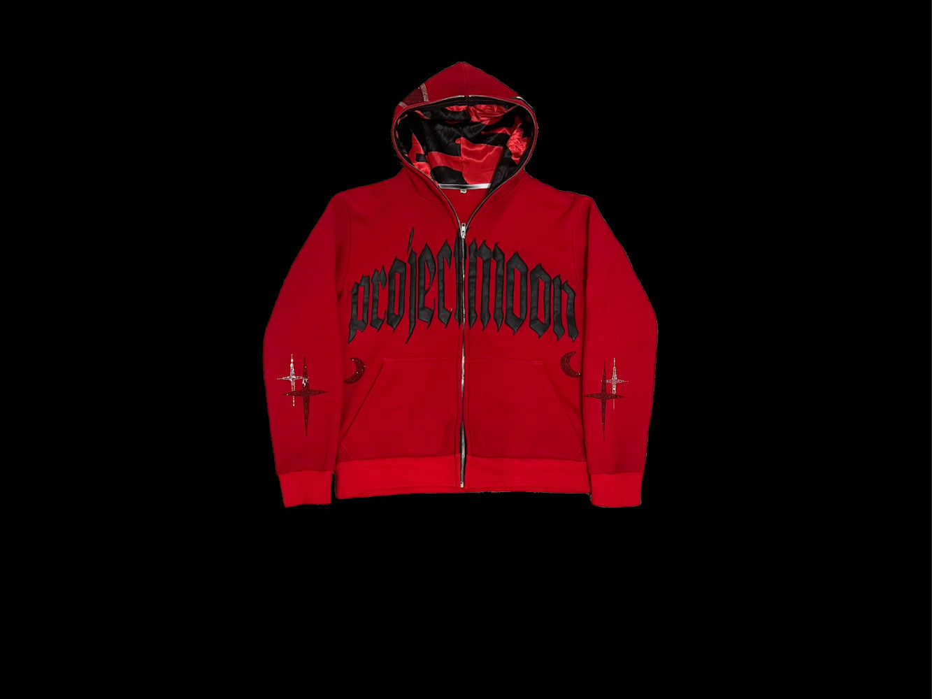 Cherry Red Full-Zip Hoodie