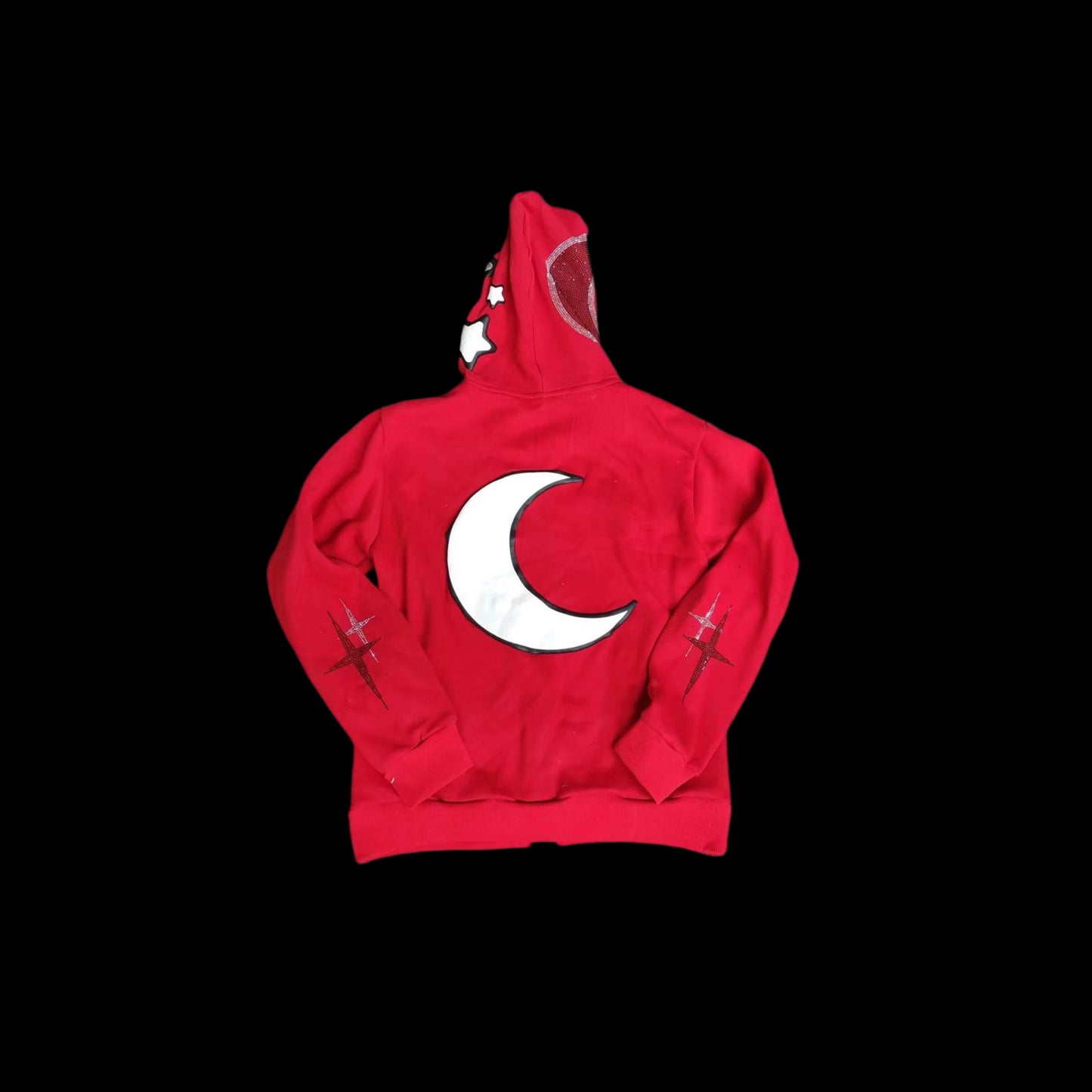 Cherry Red Full-Zip Hoodie